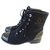 Chanel Ankle Boots Black Leather  ref.161783