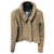 Chanel Jackets Beige Golden Silk Polyester Wool  ref.161906