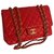 Timeless Chanel Handbags Red Lambskin  ref.162202