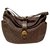 Louis Vuitton Handbags Brown Leather Cloth  ref.162559