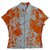 Hermès Tops White Orange Cotton Linen  ref.162585