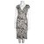 Diane Von Furstenberg DvF Kye wrap dress Black White Silk  ref.162788
