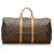 Louis Vuitton Brown Monogram Keepall 55 Leather Cloth  ref.162901