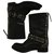 Miu Miu studded biker boots Black Leather  ref.163090