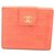 Chanel Choco Bar No.5 Bifold Wallet Red CC Leather  ref.163172