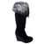 Christian Dior DIOR Suede Fox Fur Wedge Tall Boots Black Silvery  ref.163345