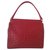 PRADA Rote Straußenschaum-Handtasche Exotisches Leder  ref.163393