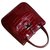 Longchamp CROCO HIT calf leather BAG Dark red  ref.163447