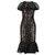 Rare runway Alexander Mcqueen honeycomb patent leather lace dress!!!! New!! Black Taupe Silk Polyamide  ref.163514