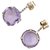 Autre Marque H earrings. Stern in white gold, amethysts and diamonds.  ref.163524