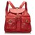 Gucci Red Bamboo Drawstring Leather Backpack Wood  ref.163963