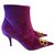 BB Balenciaga boots Purple Velvet  ref.164140