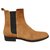 Michel Vivien p chelsea boots 36 in suede leather Light brown Deerskin  ref.164274