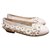 Chanel Ballet flats White Leather  ref.164403