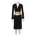 Diane Von Furstenberg Vintage Obi wrap dress Preto Dourado Raio  ref.164542