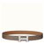 Hermès Reversible H belt Taupe Cognac Leather  ref.164554