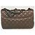 Chanel Borsa jumbo con patta in caviale Marrone Taupe Grigio antracite - vista 5