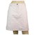 Hermès Hermes White 100% Talla de algodón mini falda apenada 38 con bolsillos delanteros y traseros Blanco  ref.164970