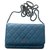CHANEL wallet on chain in caviar blue leather  ref.165158