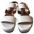 Sandálias de couro Fendi Branco  ref.165181
