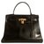Hermès hermes kelly 32 Black Box Leather  ref.165215