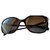 Prada polarisierte Sonnenbrille in Havana Braun / Turtoise Farbe Golden Bronze Kunststoff  ref.165488