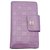 Chanel wallet Pink Purple Leather  ref.165490