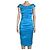 Luc Duchène Turquoise silk  dress of Luc Duchene