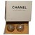 CHANEL clips de oreja con botón de perla Dorado Metal  ref.165735