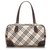 Burberry Brown Plaid Jacquard Shoulder Bag Multiple colors Beige Leather Cloth Cloth  ref.165778