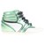 Sergio Rossi Sneakers White Green Leather  ref.165891