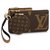 Louis Vuitton pouches Brown Leather  ref.165913
