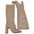 Zara boots Cuir Beige  ref.166039