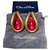Oscar de la Renta Earrings Red Golden Vermeil Resin  ref.166096