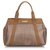 Chloé Chloe Brown Canvas Handbag Bronze Leather Cloth Cloth  ref.166205