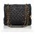 Chanel Black Matelasse Lambskin Leather Shoulder Bag  ref.166229