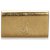 Yves Saint Laurent Bolso de embrague Belle de Jour de cuero metálico dorado YSL  ref.166270
