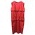 Chanel Vestido Roja Algodón  ref.166310