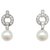 Cartier earrings, "Himalia", WHITE GOLD, DIAMONDS AND PEARLS.  ref.166345