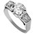 Autre Marque Art Deco Diamonds Trilogy Ring Platinum  ref.166430