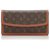 Louis Vuitton Brown Monogram Pochette Dame Leather Cloth  ref.166501