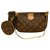 Louis Vuitton Multi Pochette Braun Leder  ref.166674