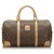 Céline Celine Brown Macadam Duffle Bag Beige Leather Plastic  ref.166718