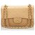 Timeless Chanel Brown clássico pequeno Lambskin alinhado Flap Bag Marrom Bege Couro  ref.166728