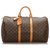 Louis Vuitton Brown Monogram Keepall 50 Leather Cloth  ref.166736