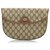 Gucci Brown GG Supreme Pouch Leather Cloth Cloth  ref.166742