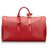 Louis Vuitton Red Epi Keepall 50 Rosso Pelle  ref.166774