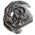 Louis Vuitton Scialle Monogram Shine Negro Plata  ref.166809