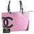 Sacola de Chanel Cambon Rosa Couro  ref.166926