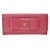 Prada leather wallet Pink  ref.166988